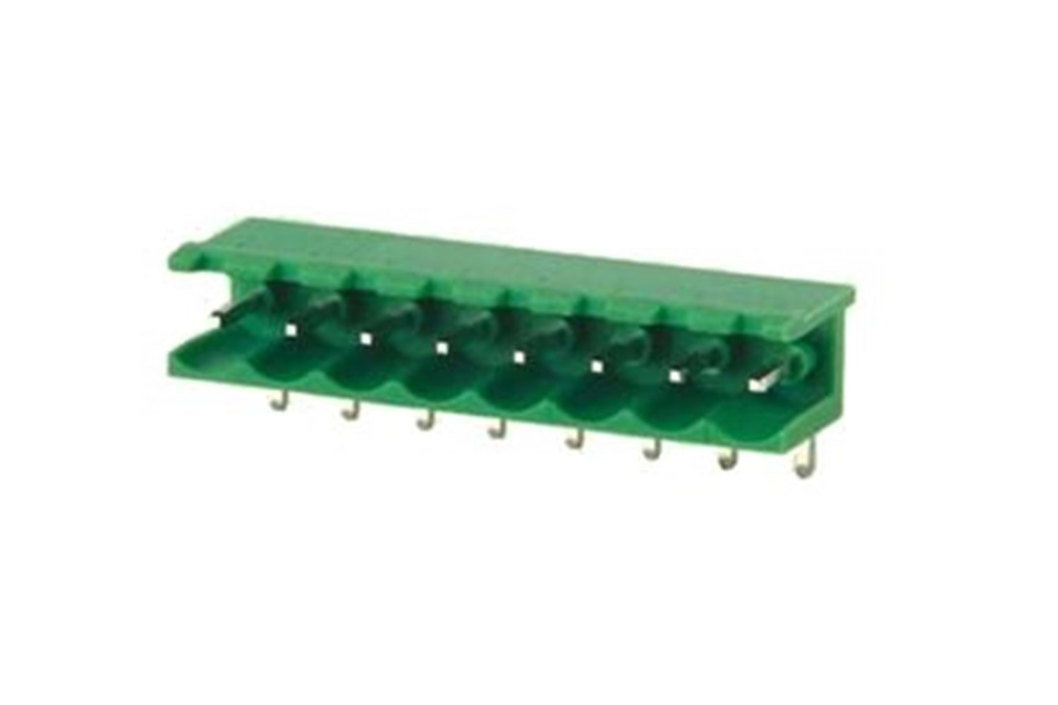 TERM 2P 5.00MM 90* GREEN OPEN MALE THT