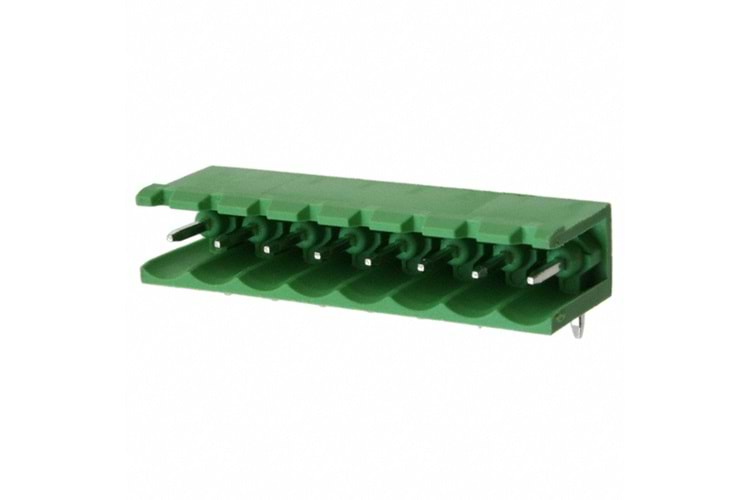 TERM 8P 5.08MM 90* GREEN OPEN MALE THT