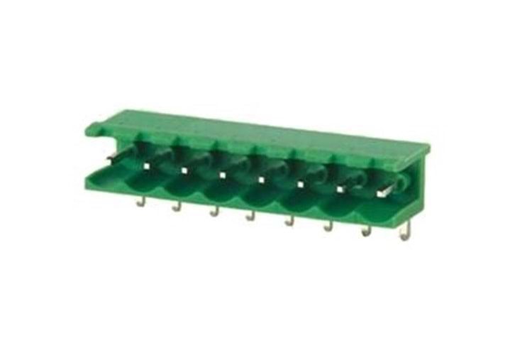 TERM.BLK.5.08MM 8P 90C MALE GREEN OPEN THT