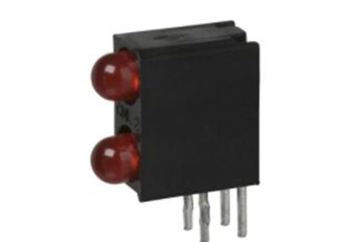 LED 3MM BI-LEVEL RED RA PCB THT
