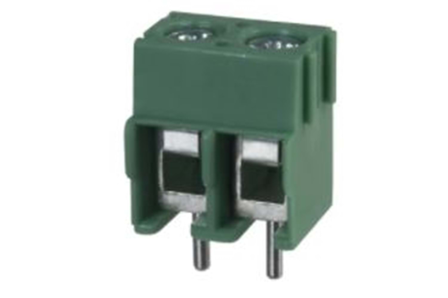 TERM 2P 5MM PCB 180* GREEN THT