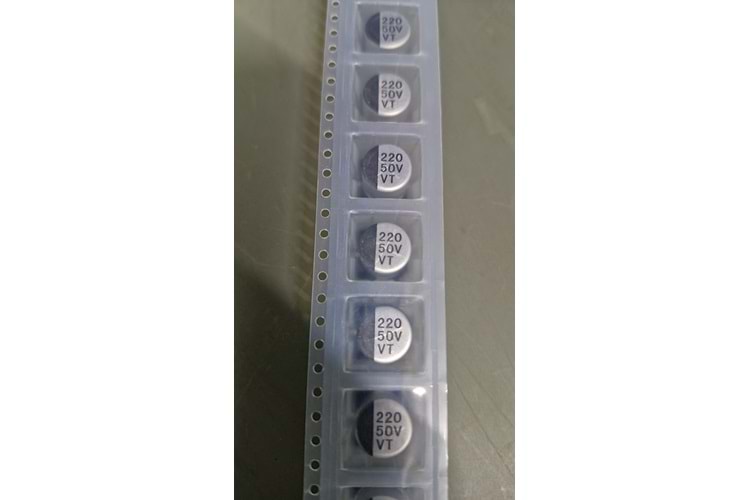 CAP ALUM 220UF 10X10.5MM 20% 50V SMD