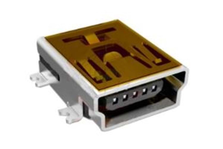 CONNECTOR USB MINI B TYPE 5PIN 90C FEMALE SMD