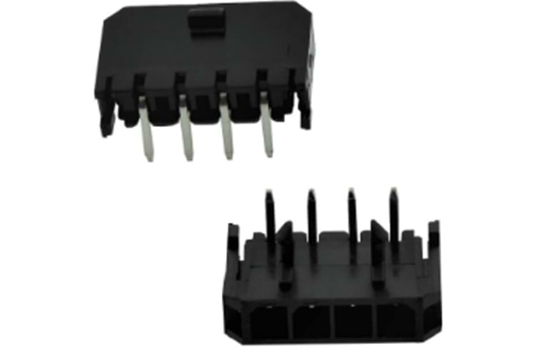 CON.T.B.3.00MM 4PIN(1X4) MALE THT R/A BLACK