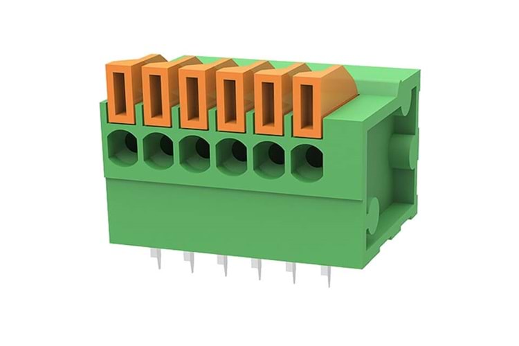 TERM.BLK.2.54MM 6P PCB SPRING TYPE THT
