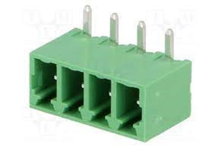 TERM.BLK.3.81MM 4P 90C MALE GREEN CLOSED