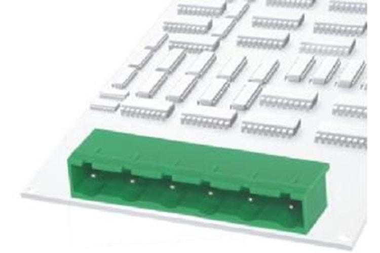 TERM.BLK.7.62MM 3P 90C MALE GREEN CLOSED