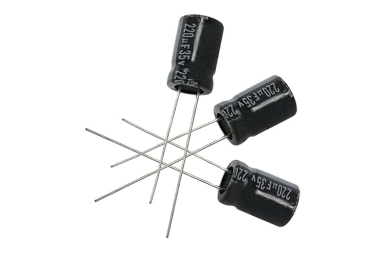 CAP EL 220uF 25V %20 105C 6x12mm 5mm Form THT
