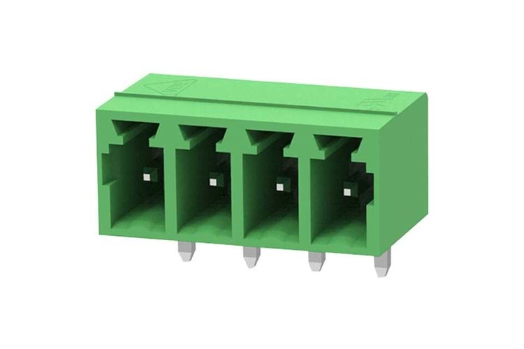 TERM 4P 3.81MM 90* CLOSED MALE GREEN THT