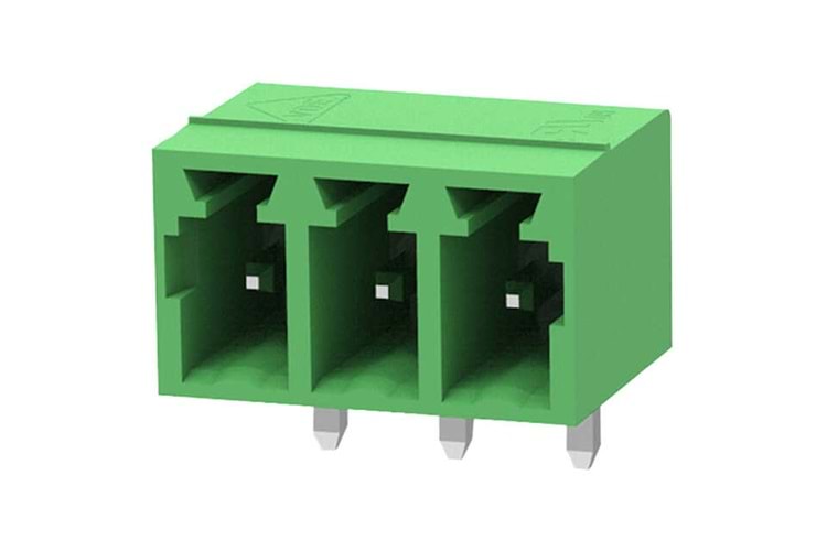 TERM 3P 3.81MM 90* GREEN CLOSED MALE THT