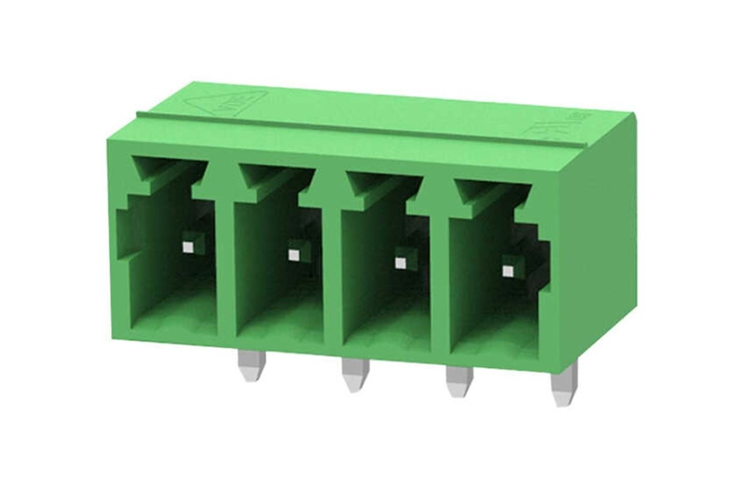 TERM.BLK.3.81MM 4P 90C MALE GREEN CLOSED
