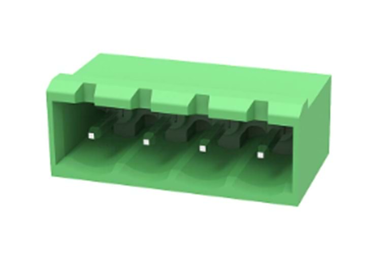 TERM 4P 5.08MM 90* GREEN CLOSED MALE THT