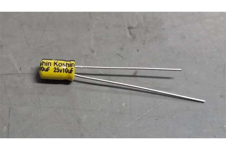 CAP EL 10uF 25V 2x5 THT