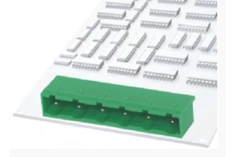TERM 3P 7.62MM 90* GREEN CLOSED MALE THT