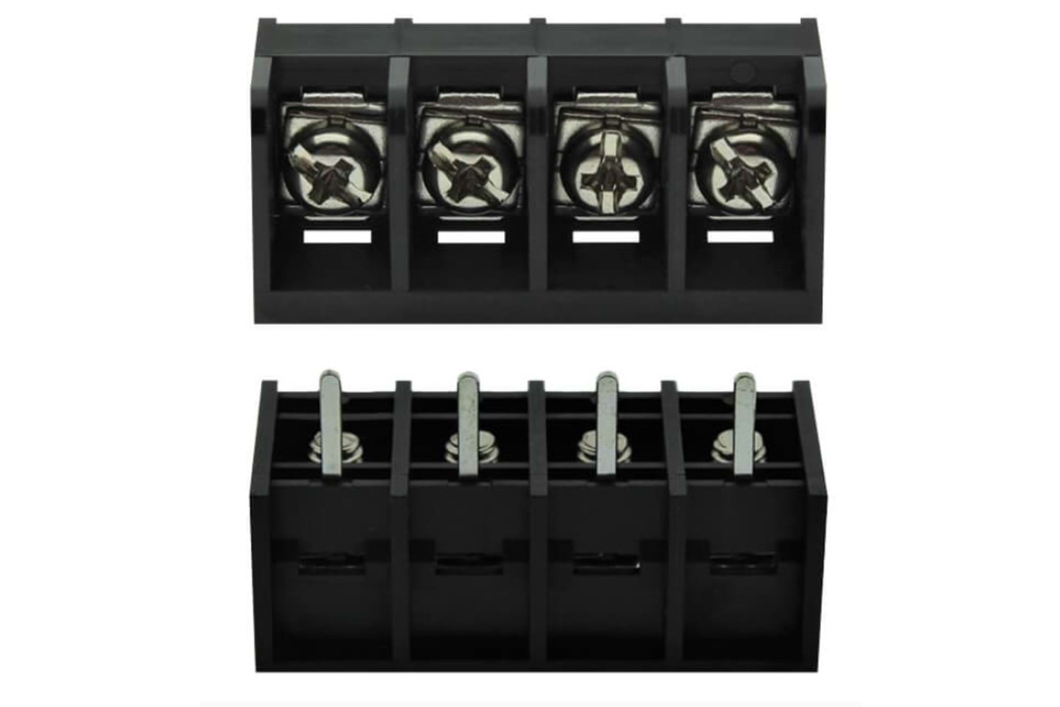 TERM.BLK.9.5MM 4P 180C BLACK THT