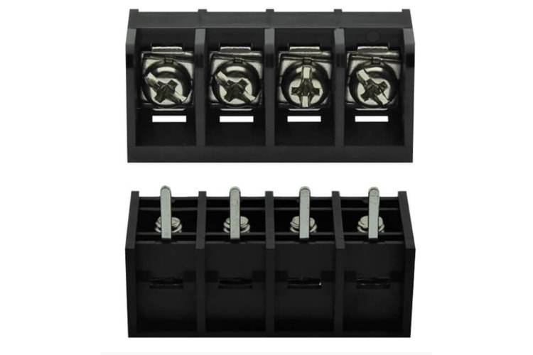 TERM.BLK.9.5MM 4P 180C BLACK THT