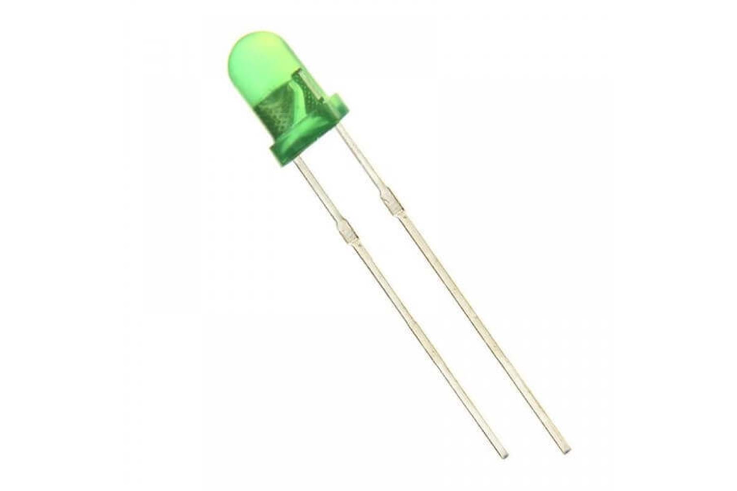 LED GREEN 3-3.2V 3MM 2000-3000 mcd 30° THT