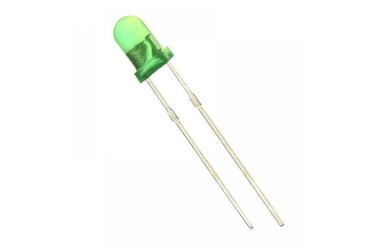 LED GREEN 3-3.2V 3MM 2000-3000 mcd 30° THT