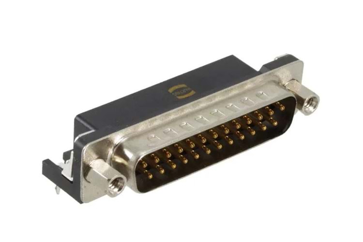 CONN 25 PIN D-SUB PLUG 25POS R / A SOLDER MALE THT