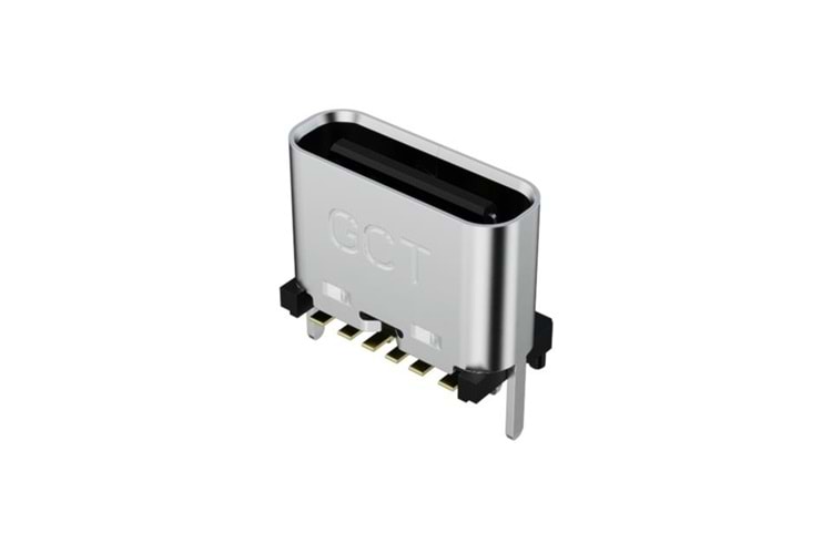 CONNECTOR USB C GF VERT 6P SMD 2.3MM T SMD + THT