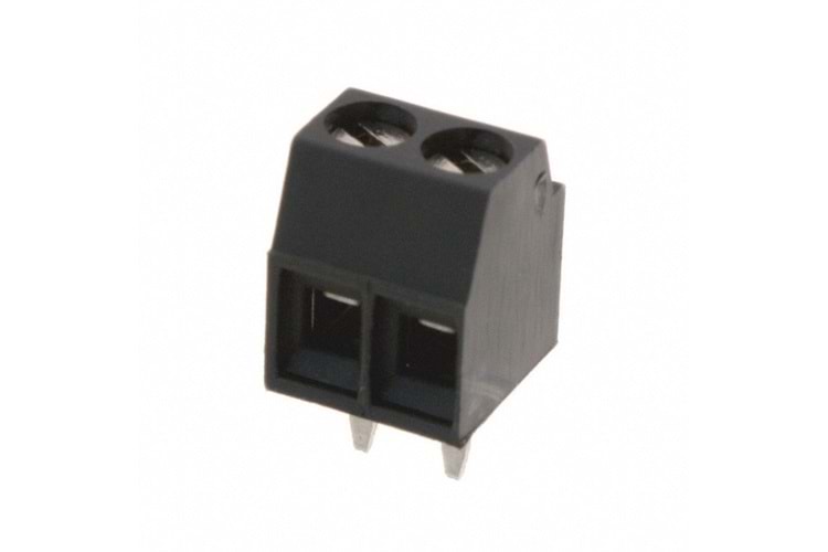 TERM 2P 3.5MM PCB TYPE BLACK THT