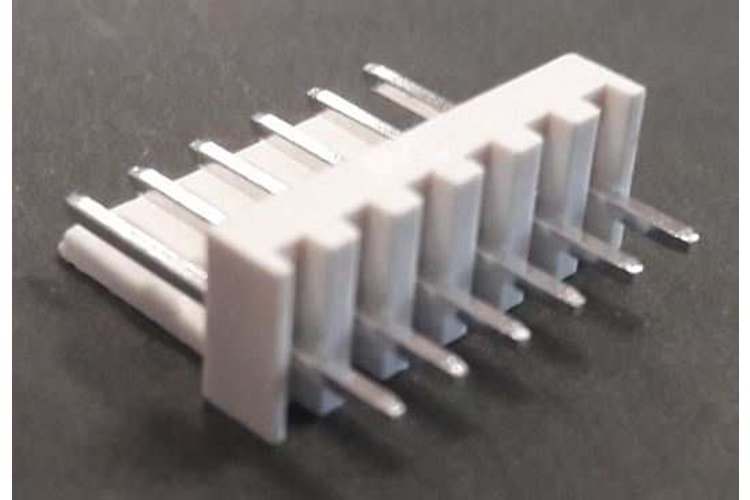 CONN 6P 2.54MM 180* IVORY MALE THT