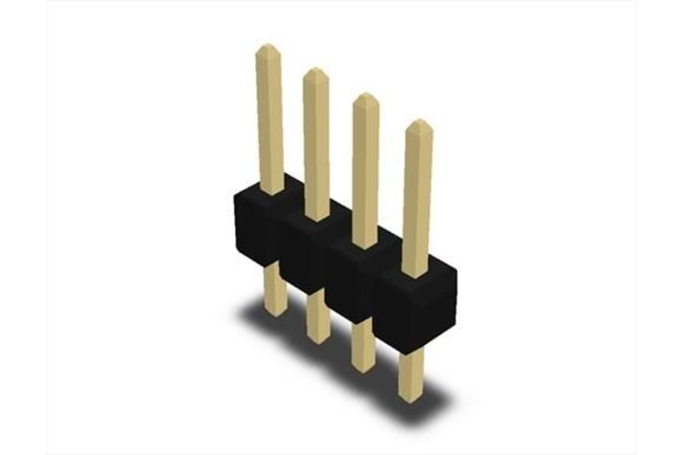 HEADER 1x4 2.54MM 180* MALE THT