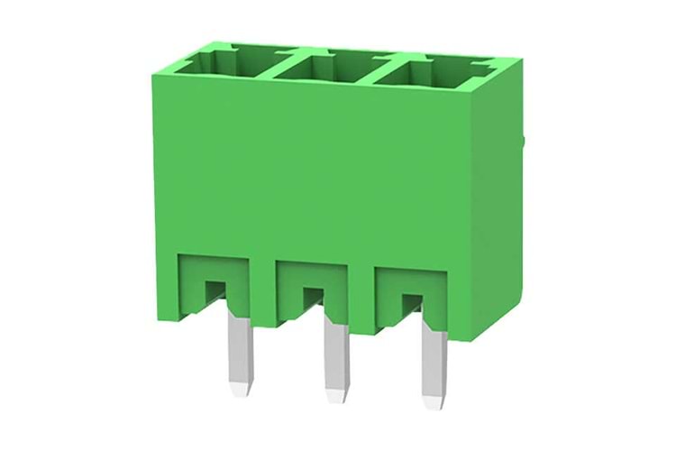 TERM 3P 3.81MM 180* GREEN CLOSED MALE THT