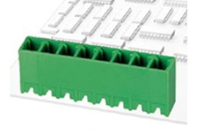 TERM 6P 3.81MM 180* GREEN CLOSED MALE THT