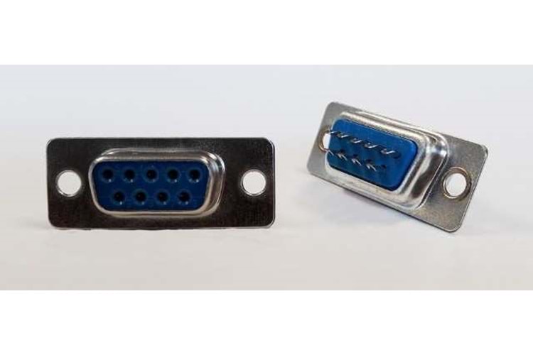 CONN DSUB 9P SOLDER TYPE 180C FEMALE BLUE THT