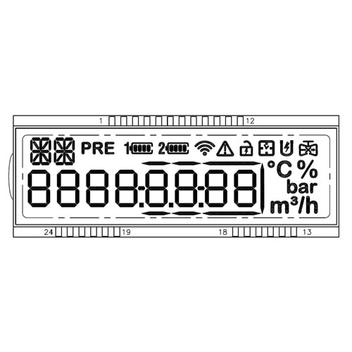 LCD 24P 22x71mm HTN POSITIVE TFT DISPLAY