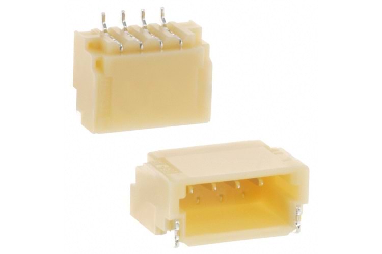 CONN HEADER 4P 1mm MALE R/A SMD