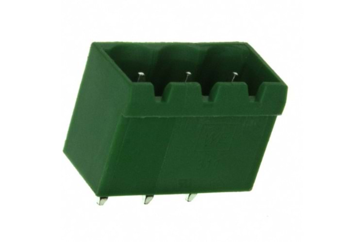 TERM BLOCK HDR 3POS 180* VERT 5.08mm GREEN CLOSED THT