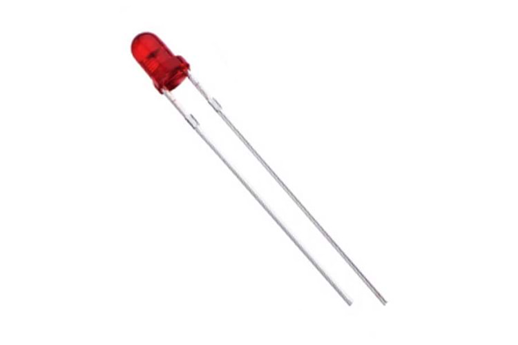 LED RED DIFFUSED 3mm 500mcd 25° THT