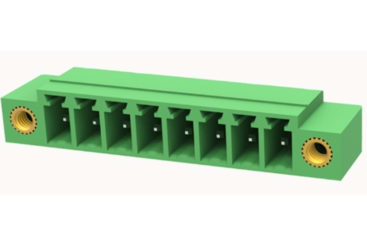 TERM 8P 3.5mm 90° GREEN MALE THT