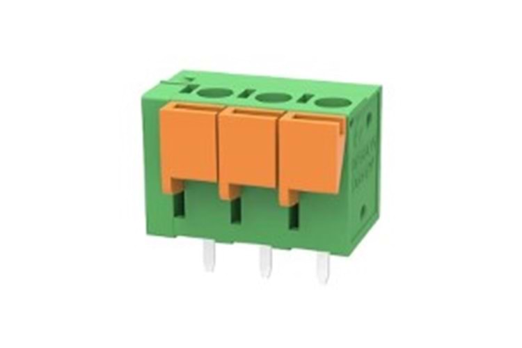 TERM BLOCK HDR 3P 5.08mm GREEN PCB SPRING TYPE THT