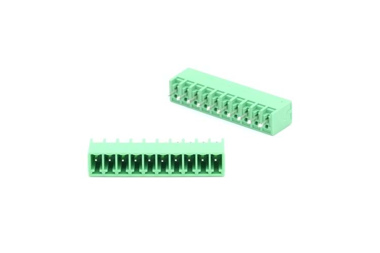 TERM 10P 3.81mm 180° GREEN CLOSED MALE THT