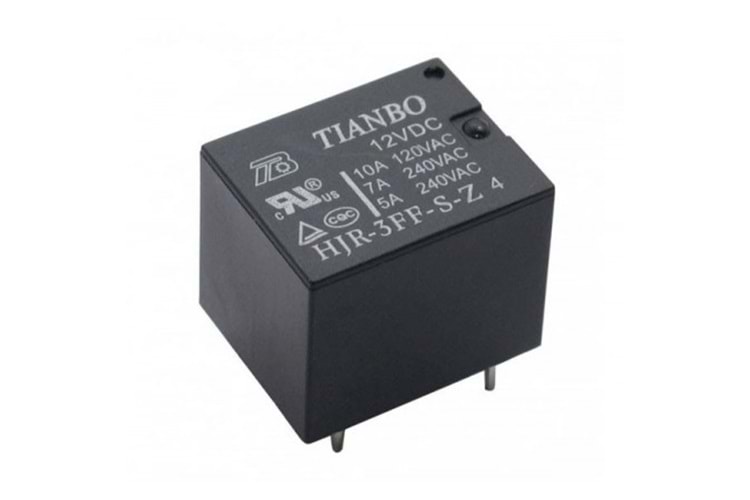 RELAY POWER 7A 12VDC 1FormC PCB TYPE (JS1) 5PIN THT
