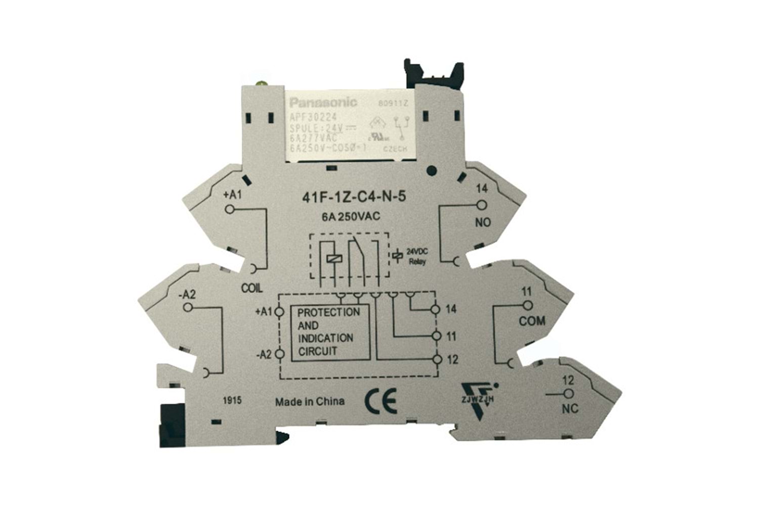 RELAY 6A 24V 1PNC WITH SPRING SOCKET (41F-1Z-C4) THT