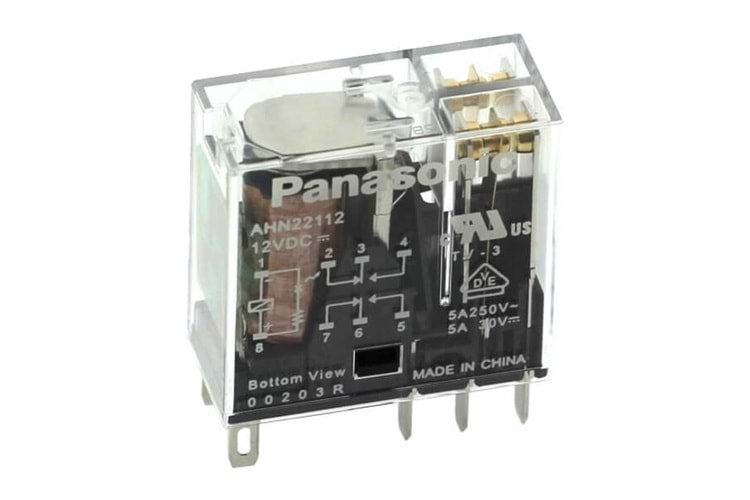 RELAY 5A 12VDC WITH LED 2PNC THT
