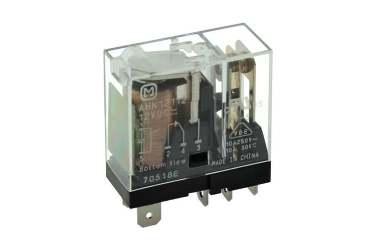 RELAY 10A 12VDC WITH LED 1PNC THT