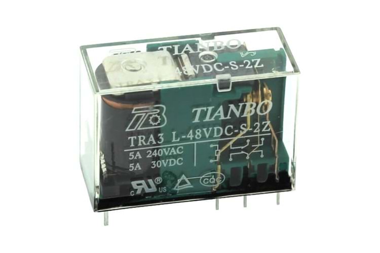RELAY POWER 5A 12VDC 2P Transparent Cover THT