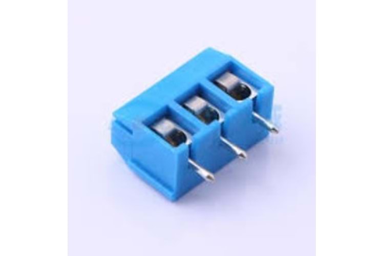 TERM BLOCK PLUG 3P 5mm BLUE SCREW TYPE THT