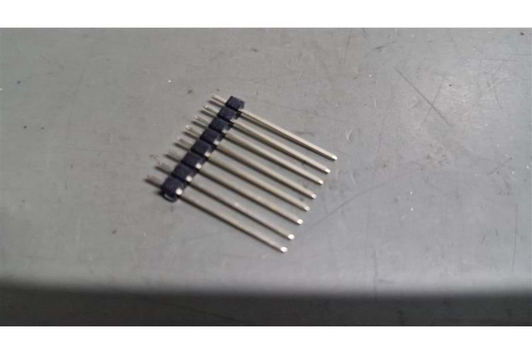 HEADER 1x8 2.54mm 180* 23mm GOLD MALE THT