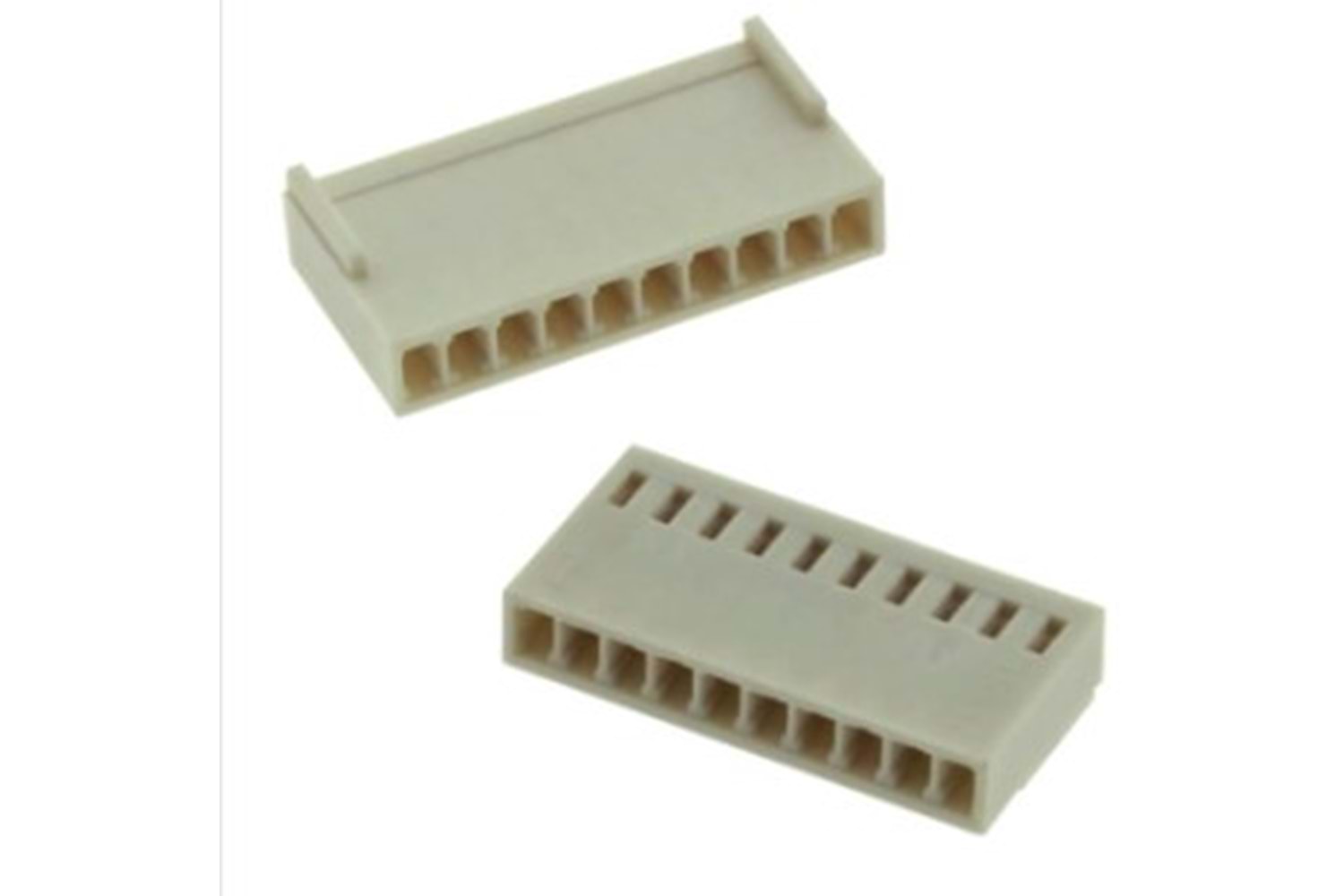 CONN 10P(1x10) 2.54mm 180° FEMALE WHITE