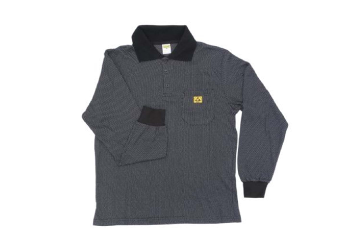 ESD POLO UZUN KOL T-SHIRT - BLACK _ L